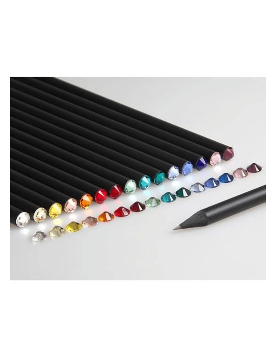 Crayon à papier cristal Matières : bois Couleurs : noir objet promotionnel éco-responsable