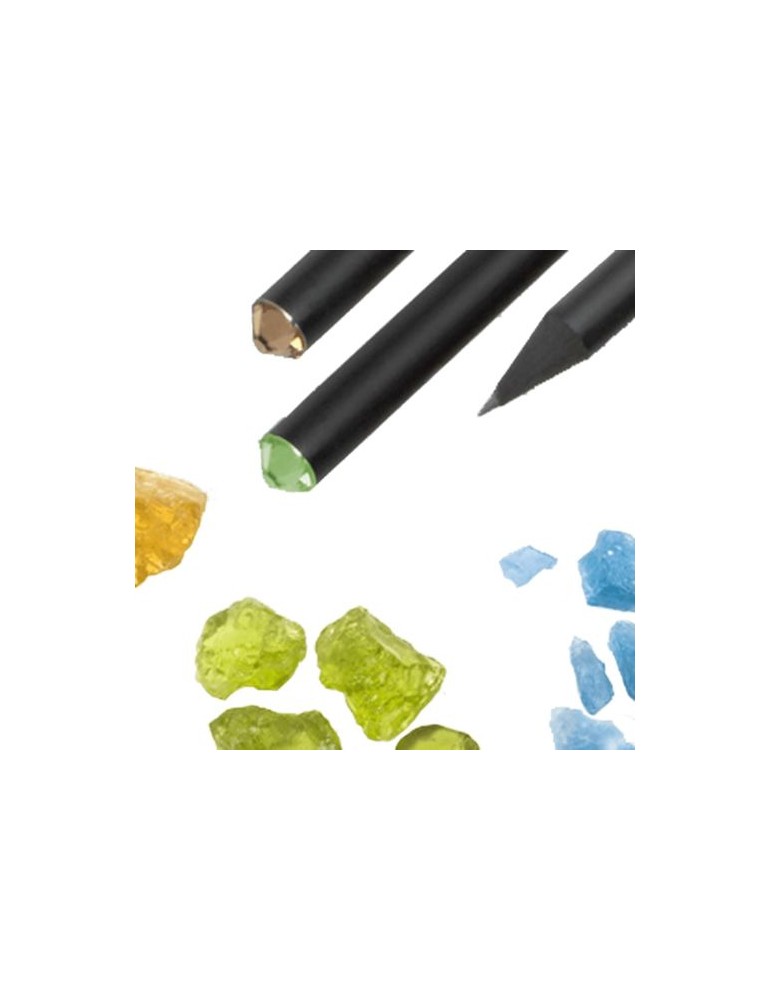 Crayon à papier cristal Matières : bois Couleurs : noir impression logo haute qualité