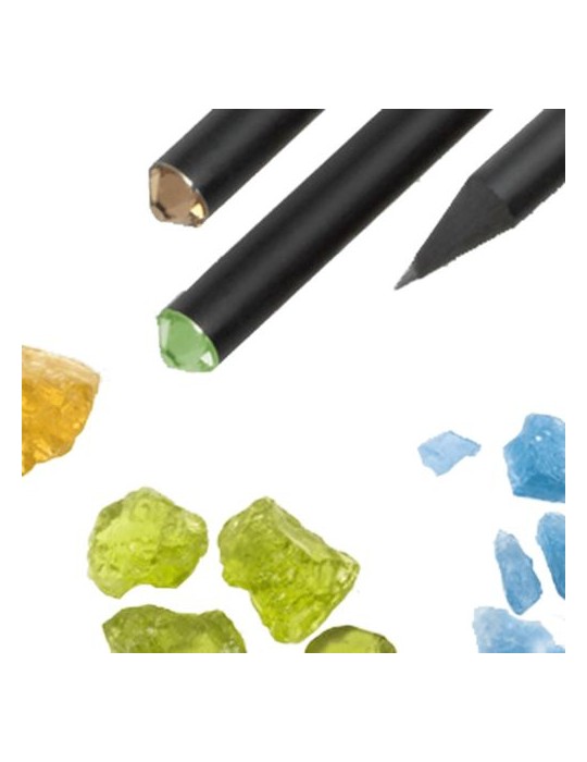 Crayon à papier cristal Matières : bois Couleurs : noir impression logo haute qualité