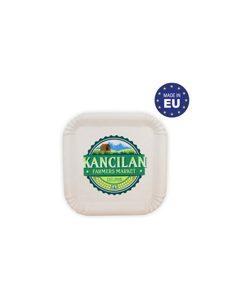 Assiette en carton carrée