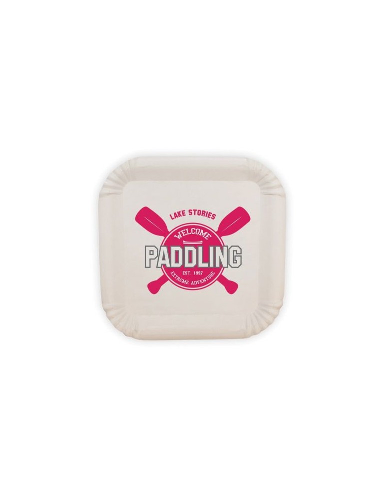 Assiette en carton carrée