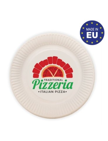 Grande assiette en carton Matières : carton Couleurs : blanc