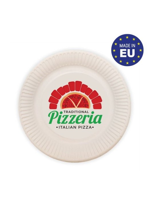 Grande assiette en carton Matières : carton Couleurs : blanc