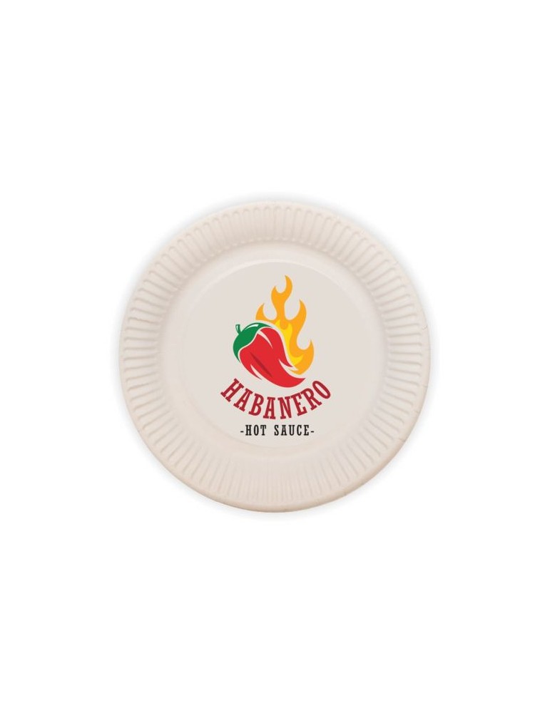 Grande assiette en carton Matières : carton Couleurs : blanc cadeau entreprise pas cher