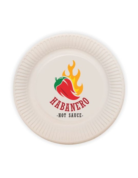 Grande assiette en carton Matières : carton Couleurs : blanc cadeau entreprise pas cher