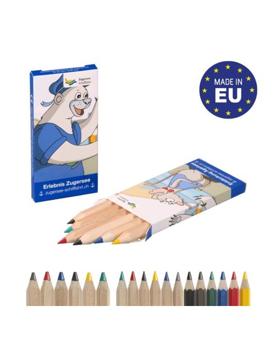 Set de 6 crayons de couleur EU Matières : bois Couleurs : naturel