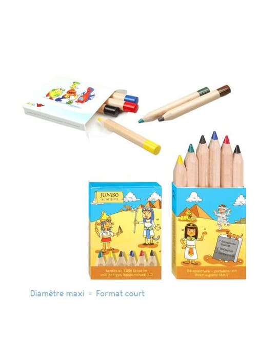 Set de 6 crayons de couleur EU Matières : bois Couleurs : naturel impression haute définition