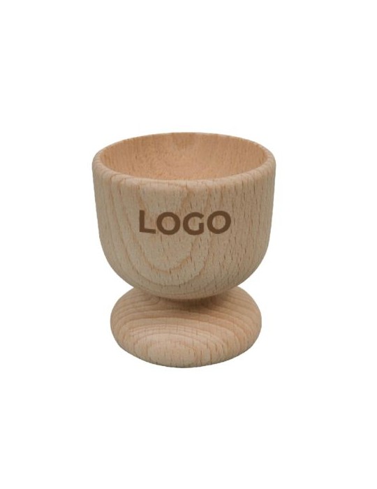 Coquetier en bois Matières : bois Couleurs : naturel personnalisable avec votre logo