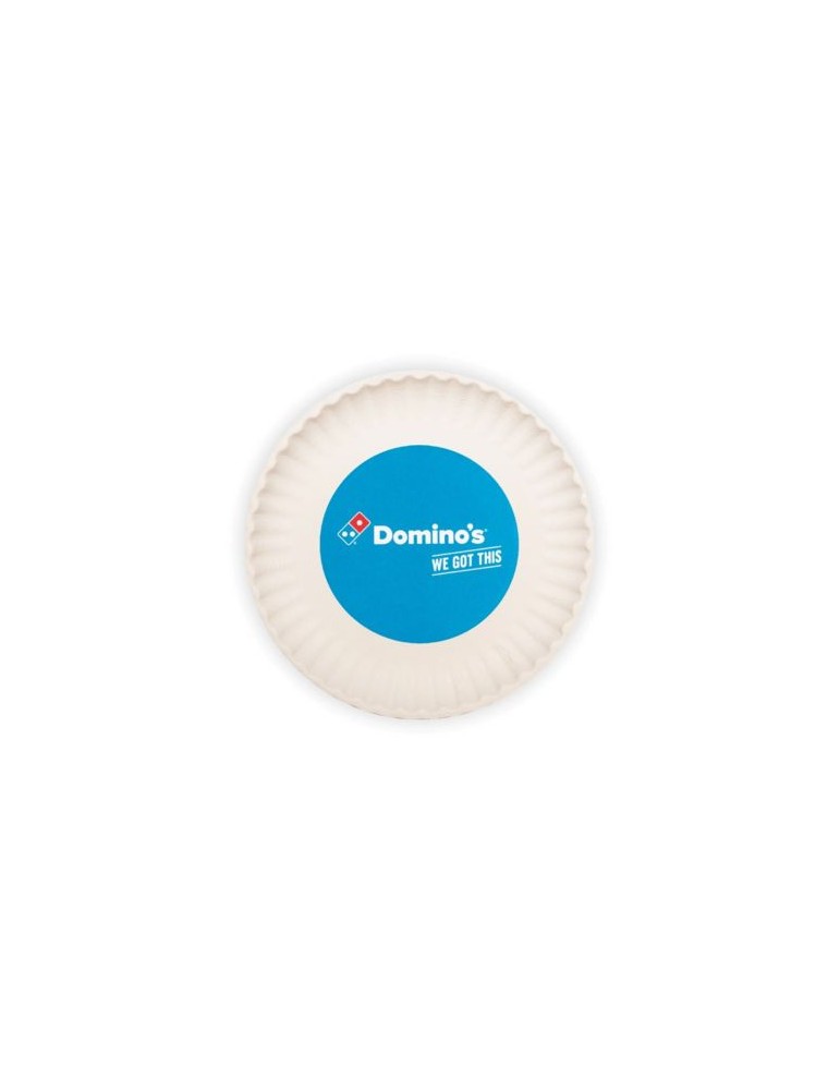 Petite assiette en carton Matières : carton Couleurs : blanc personnalisable avec votre logo