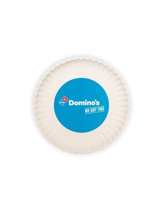 Petite assiette en carton Matières : carton Couleurs : blanc personnalisable avec votre logo