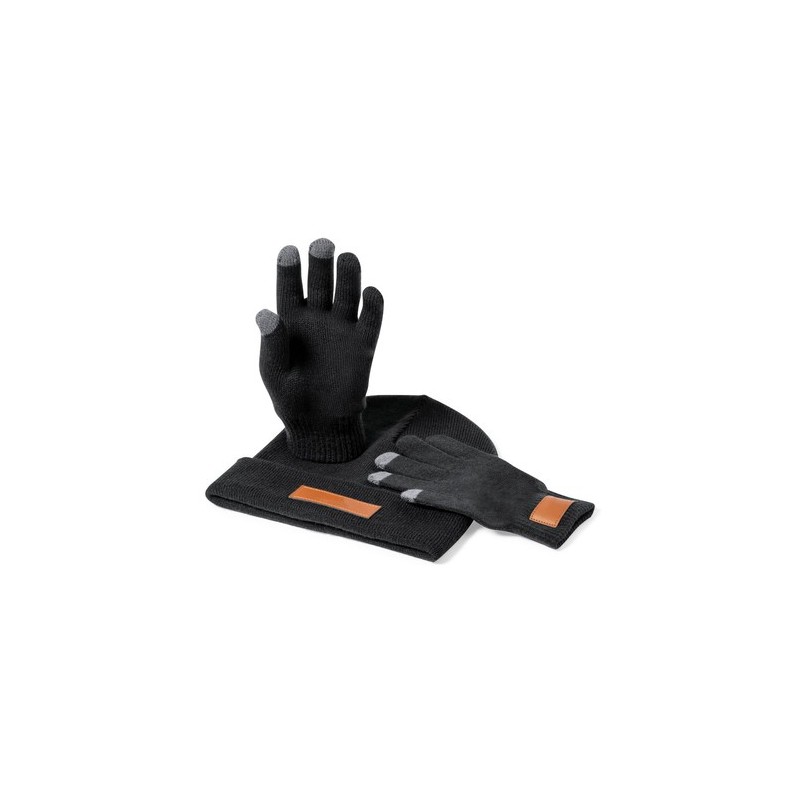 Set Prasan : Gants et Bonnet Tactile Uniques Personnalisables marquage laser ultra précis