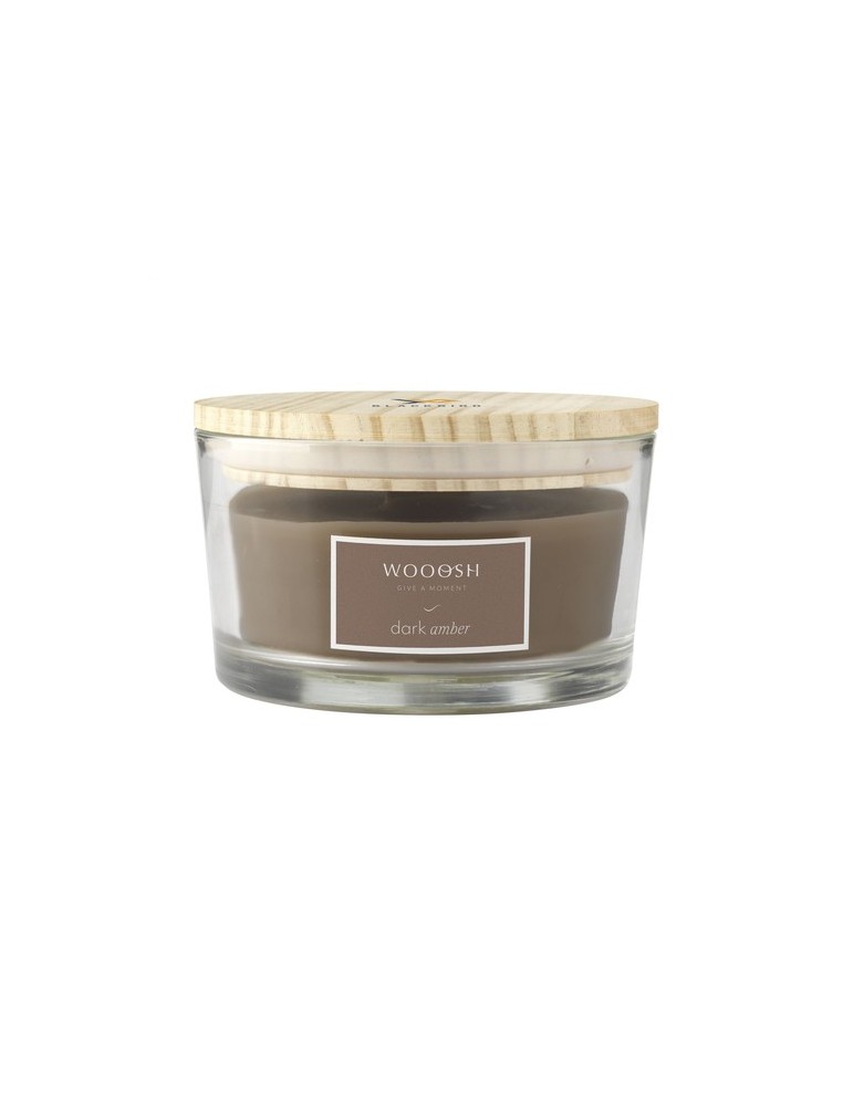 Wooosh Flame Scented Candle Dark Amber