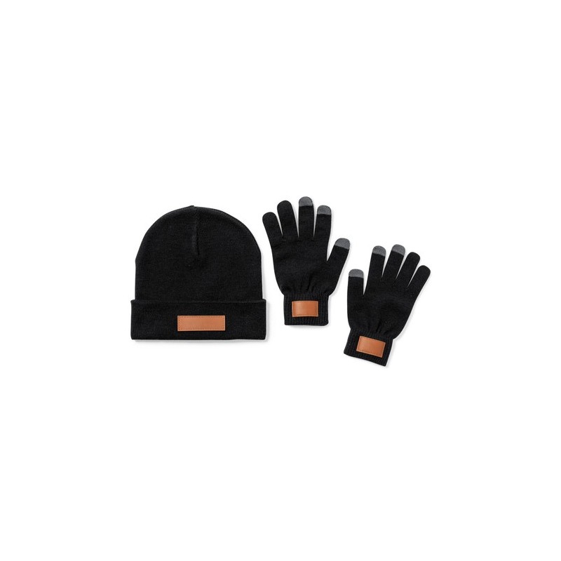 Set Prasan : Gants et Bonnet Tactile Uniques Personnalisables personnalisable avec votre logo