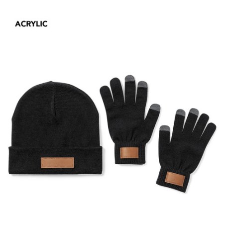 Set Prasan : Gants et Bonnet Tactile Uniques Personnalisables cadeau entreprise pas cher
