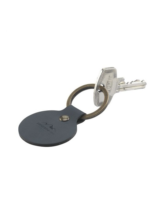 Recycled Leather Keyring Round porte-clés