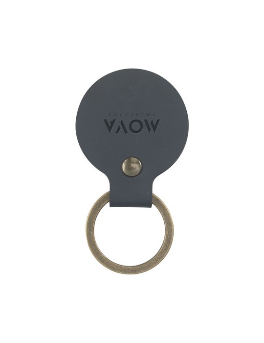 Recycled Leather Keyring Round porte-clés