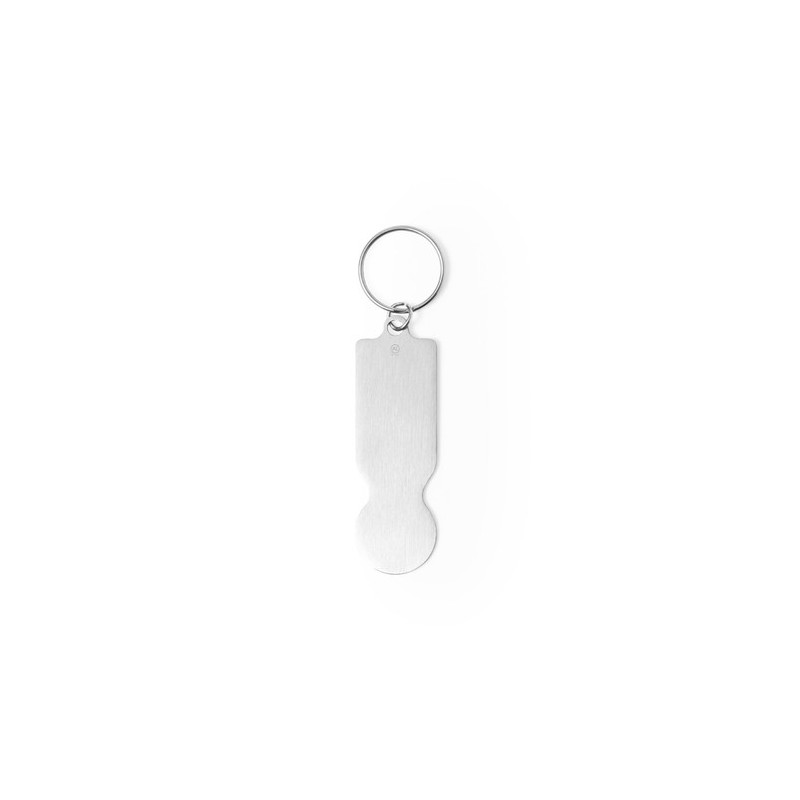 Porte-Clés Monnaie Éco-responsable Pratique Personnalisé Talgun Matières : aluminium recyclé  Couleurs : argenté