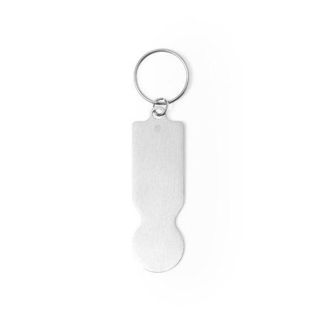 Porte-Clés Monnaie Éco-responsable Pratique Personnalisé Talgun Matières : aluminium recyclé  Couleurs : argenté