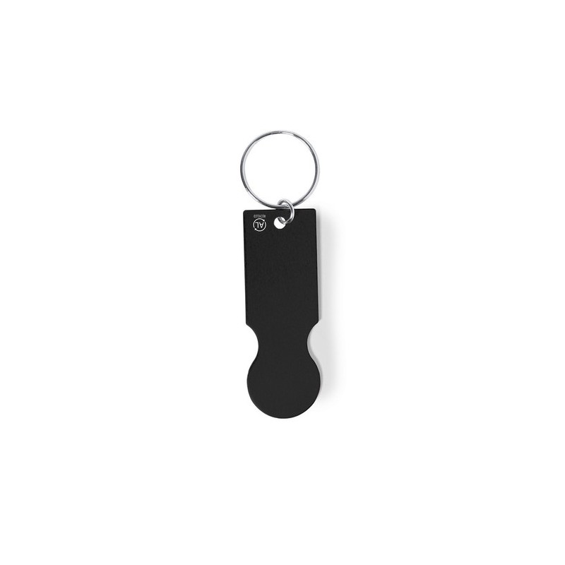 Porte-Clés Monnaie Éco-responsable Pratique Personnalisé Talgun Matières : aluminium recyclé  Couleurs : argenté objet promo pet