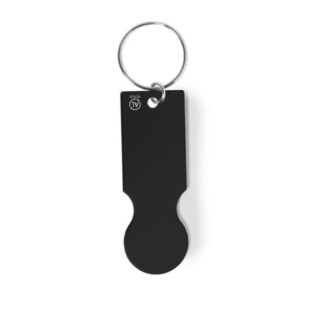 Porte-Clés Monnaie Éco-responsable Pratique Personnalisé Talgun Matières : aluminium recyclé  Couleurs : argenté objet promo pet
