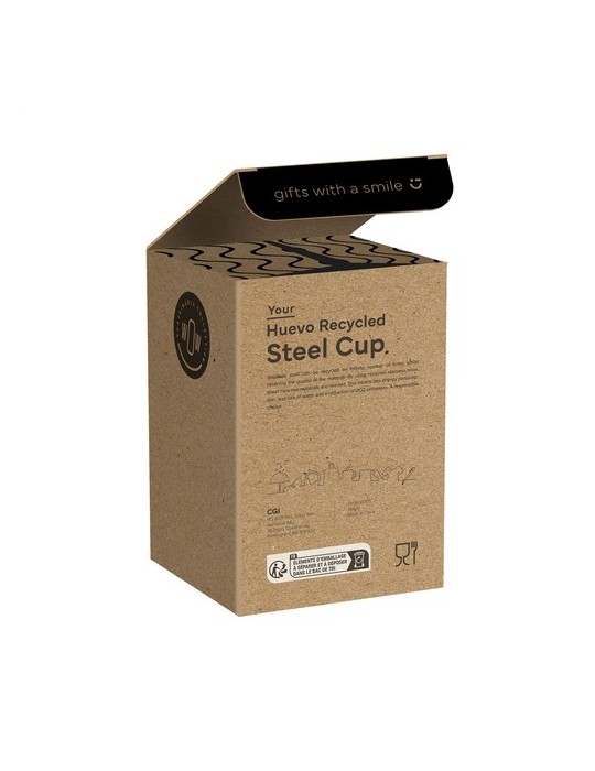Huevo RCS Recycled Steel Cup 350 ml thermos