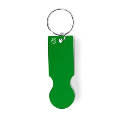 Porte-Clés Monnaie Éco-responsable Pratique Personnalisé Talgun Matières : aluminium recyclé  Couleurs : argenté 2