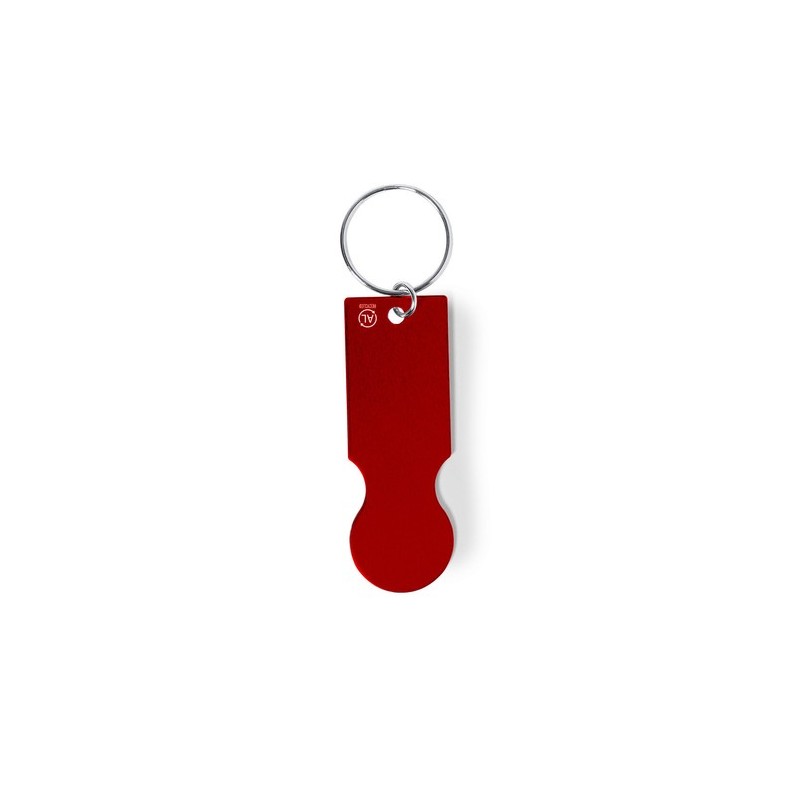 Porte-Clés Monnaie Éco-responsable Pratique Personnalisé Talgun Matières : aluminium recyclé  Couleurs : rouge goodies publicita