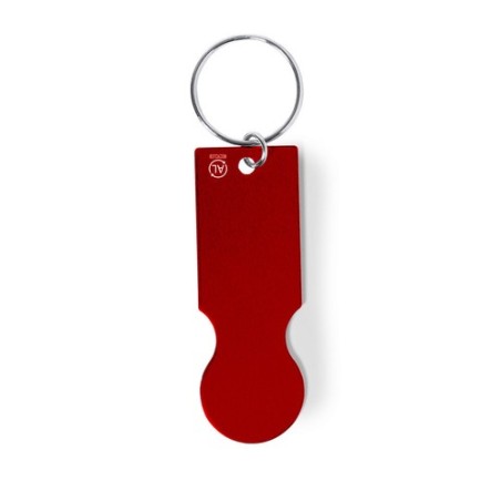 Porte-Clés Monnaie Éco-responsable Pratique Personnalisé Talgun Matières : aluminium recyclé  Couleurs : rouge goodies publicita