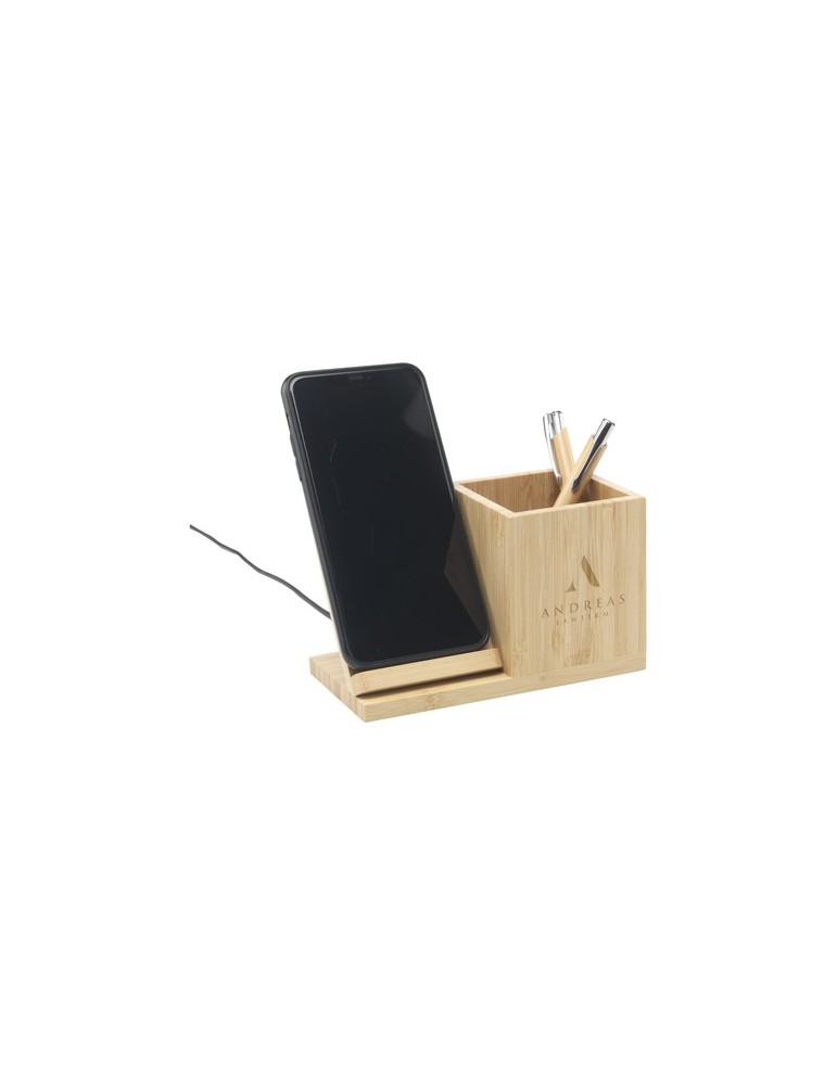 Bamboo Boss 15W support de charge/porte-stylo
