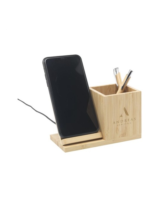 Bamboo Boss 15W support de charge/porte-stylo