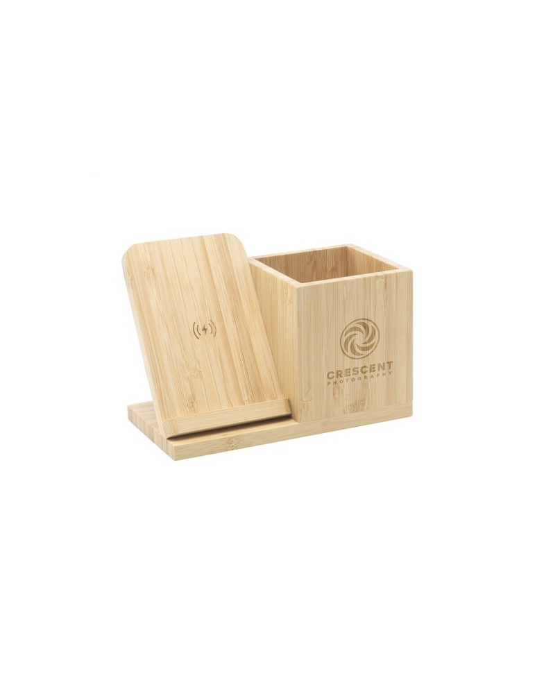 Bamboo Boss 15W support de charge/porte-stylo