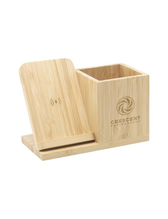 Bamboo Boss 15W support de charge/porte-stylo