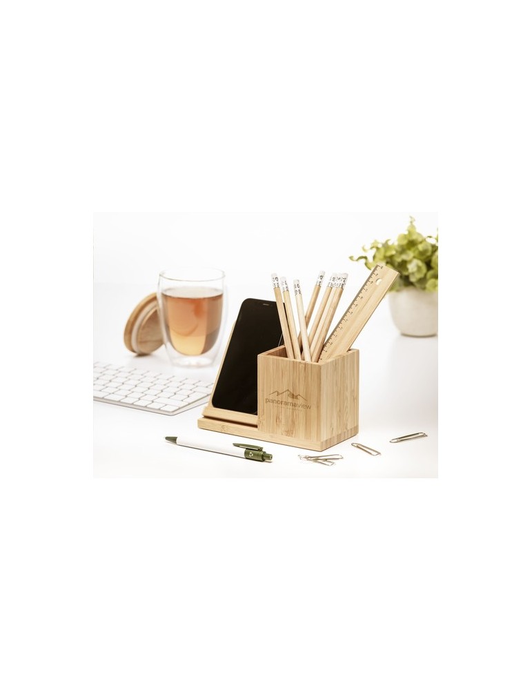 Bamboo Boss 15W support de charge/porte-stylo