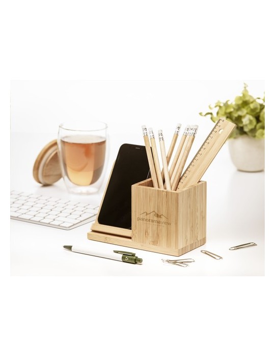 Bamboo Boss 15W support de charge/porte-stylo