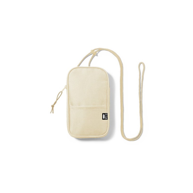 Pochette Tour de Cou Éco-responsable Personnalisée - Fourre-Tout Landry pas cher Couleurs : bleu marine Matières : polyester rec