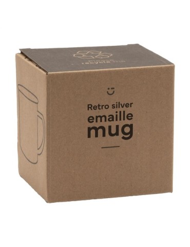 Retro Silver Mug en Émail 350 ml