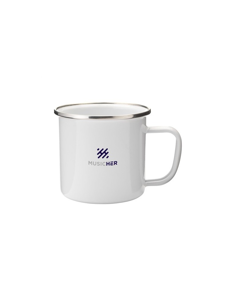 Retro Silver Mug en Émail 350 ml