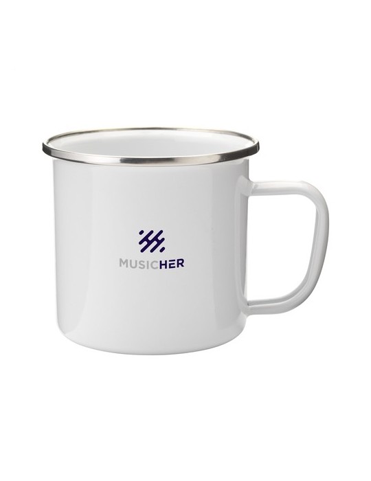 Retro Silver Mug en Émail 350 ml