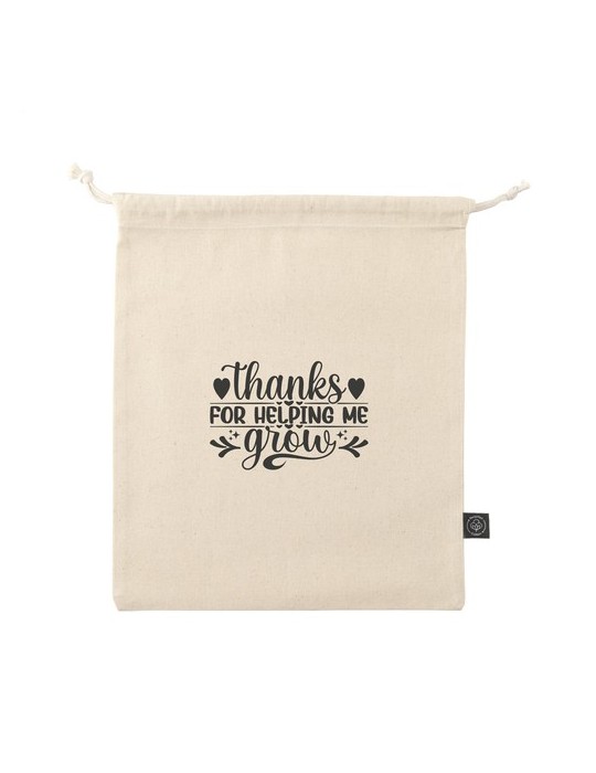 Gift Pouch Naturel GRS Recycled Cotton (150 g/m²) M