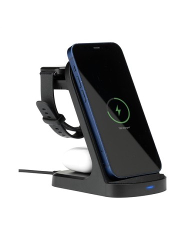 Triple-Up RCS Recycled ABS Wireless Charger Stand