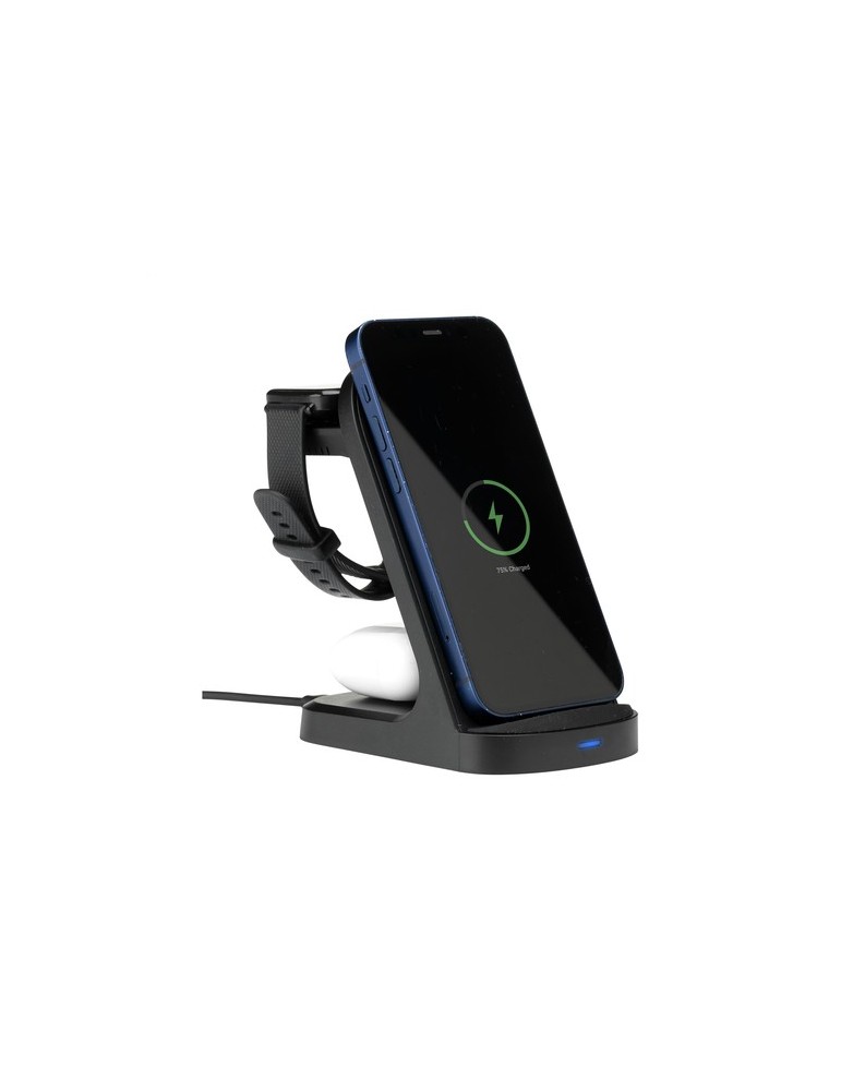 Triple-Up RCS Recycled ABS Wireless Charger Stand