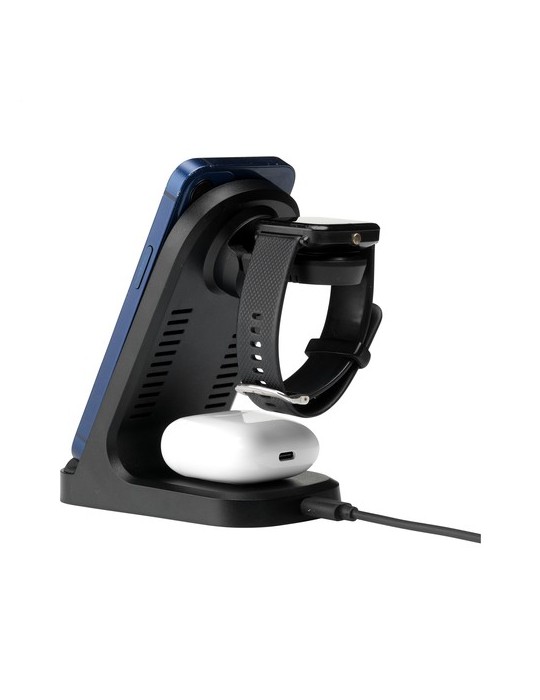 Triple-Up RCS Recycled ABS Wireless Charger Stand