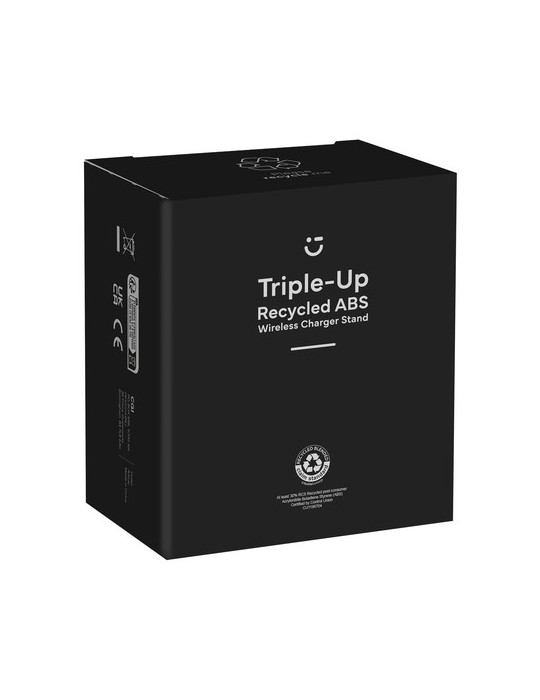Triple-Up RCS Recycled ABS Wireless Charger Stand