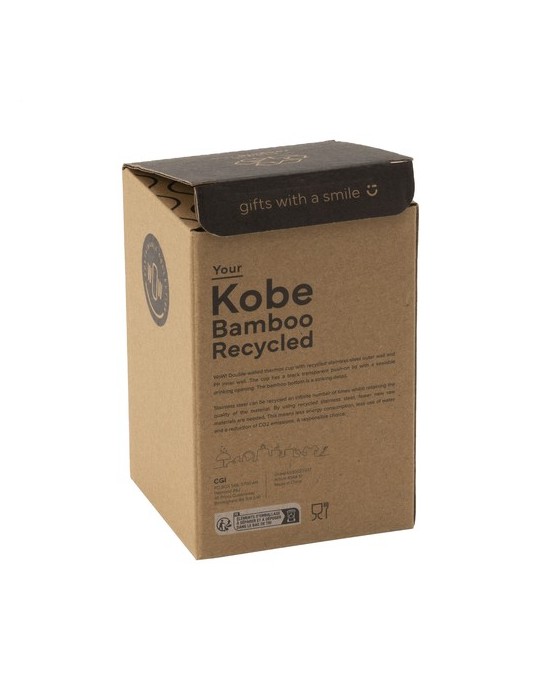 Kobe Bamboo RCS Recycled Steel 350 ml mug