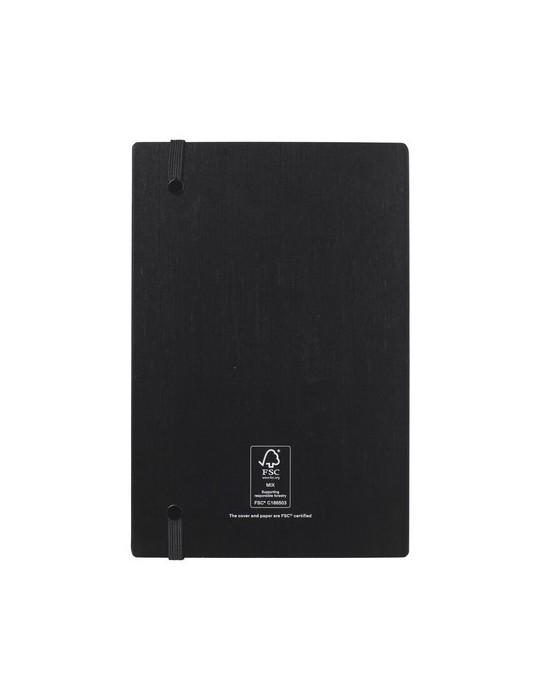 Bamboo Journal Naked Spine Notebook Black A5