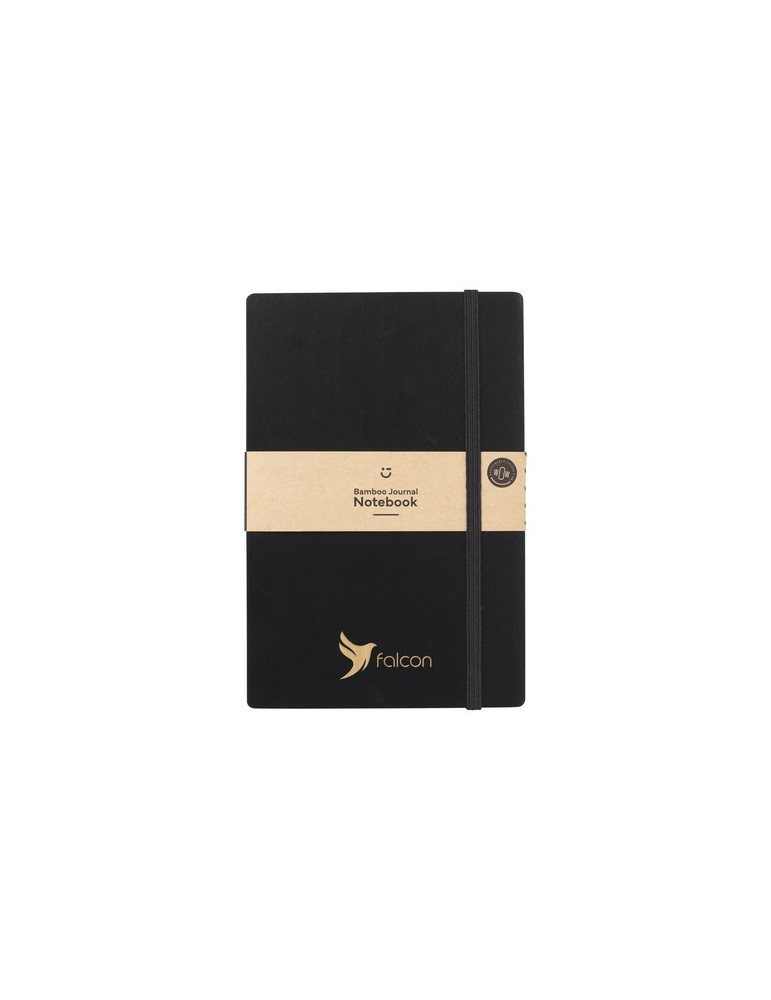 Bamboo Journal Naked Spine Notebook Black A5