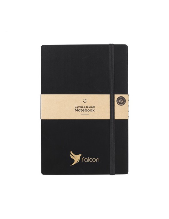 Bamboo Journal Naked Spine Notebook Black A5
