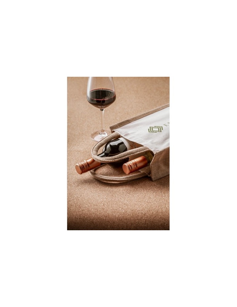 Jute Canvas Double Wine Bag sac à vin