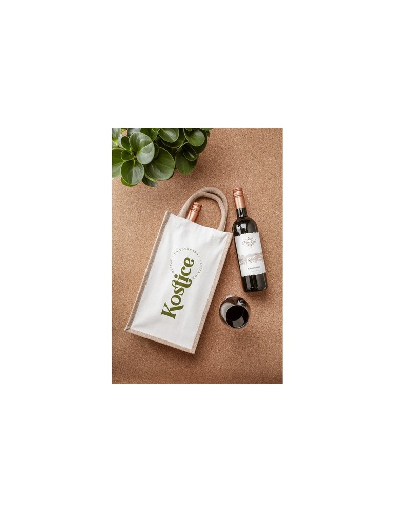 Jute Canvas Double Wine Bag sac à vin