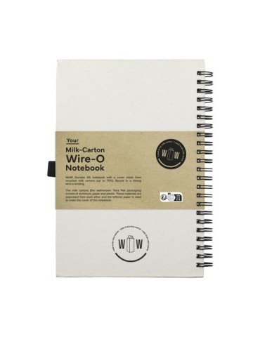 Milk-Carton Wire-O Notebook A5 bloc-notes